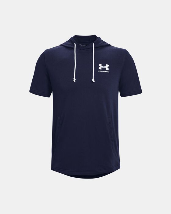 Men's UA Rival Terry Short Sleeve Hoodie image number 4