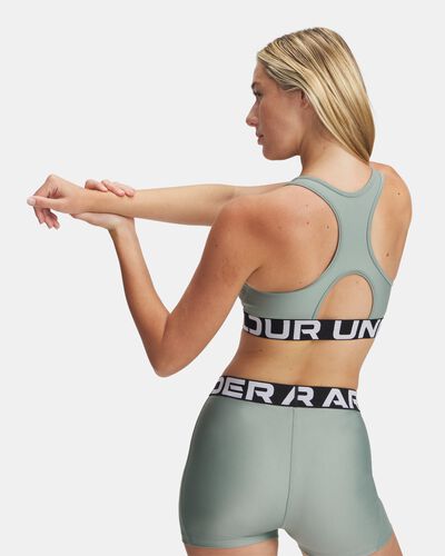 Women's HeatGear® Armour Mid Branded Sports Bra