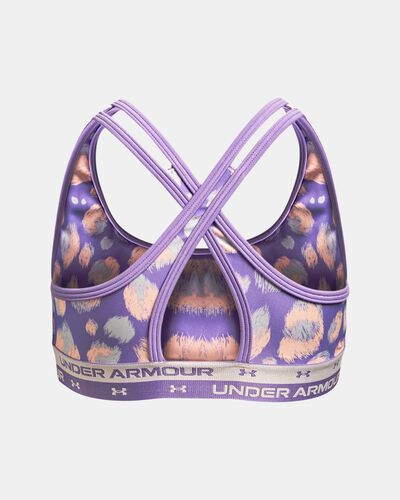 Girls' UA Crossback Printed Sports Bra