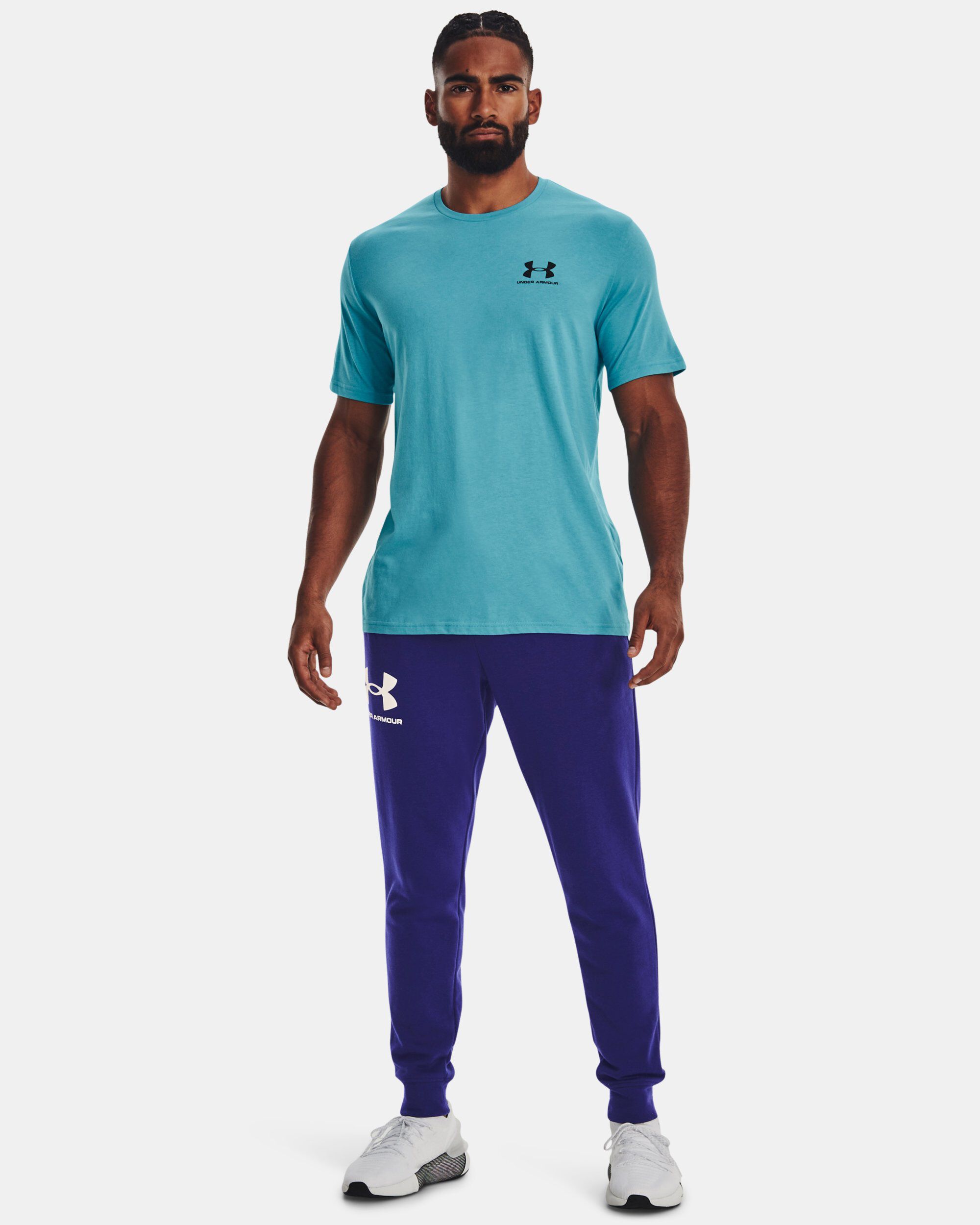 Buy Men s UA Sportstyle Left Chest Short Sleeve Shirt Blue in Dubai UAE Under Armour