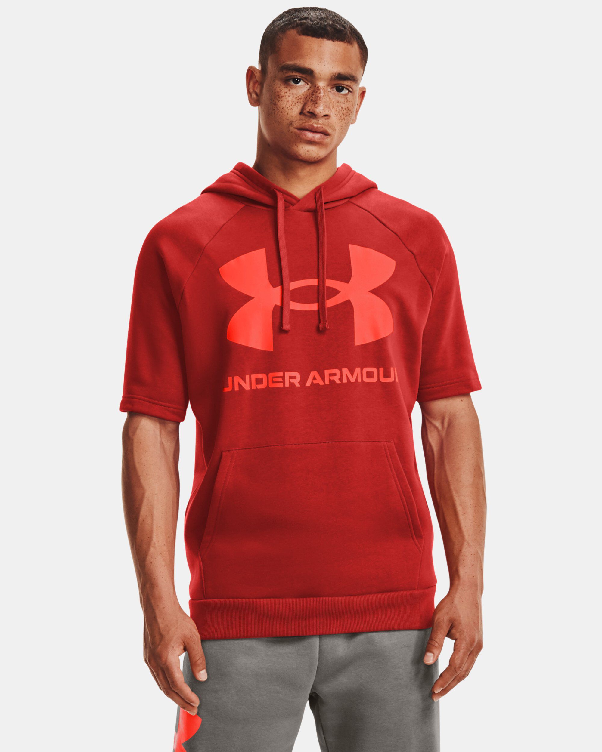 Under Armour Men s UA Rival Fleece Big Logo Short Sleeve Hoodie