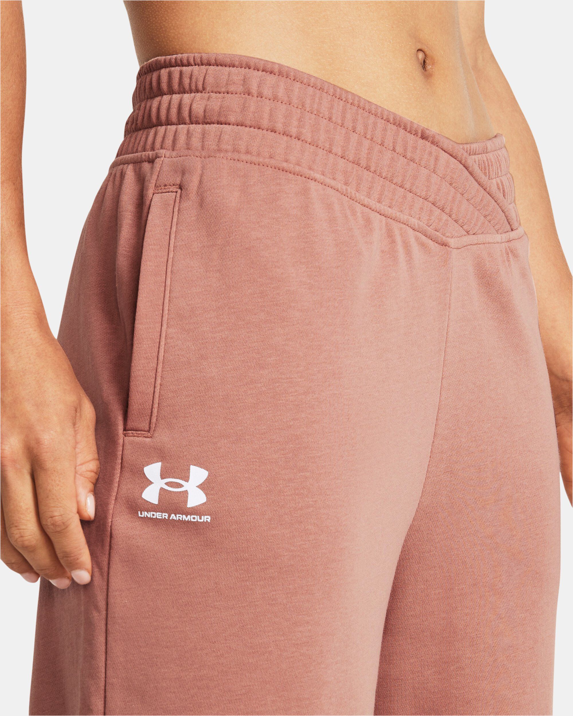Under armour women's rival fleece crop pants hot sale