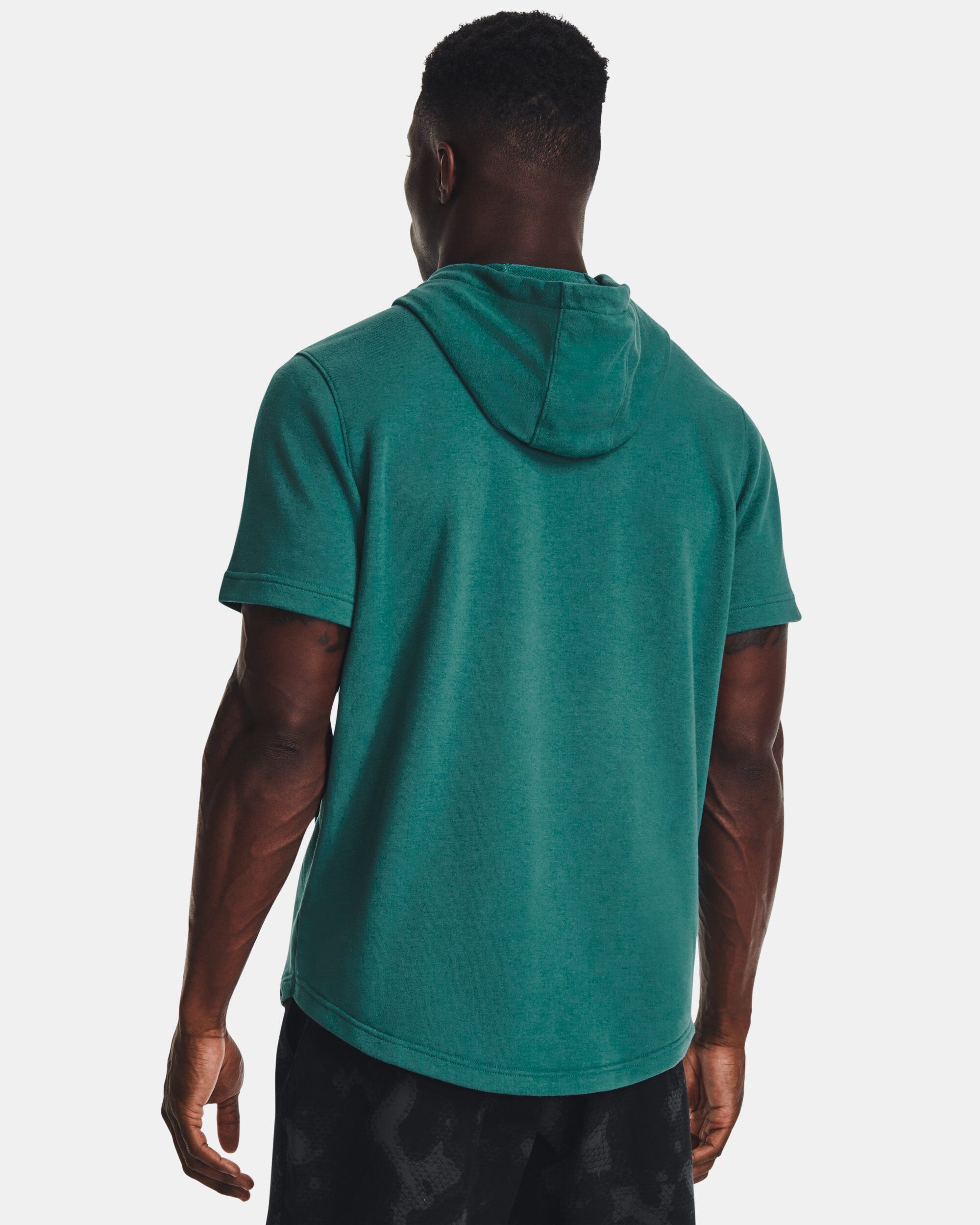 Green short sleeve best sale hoodie