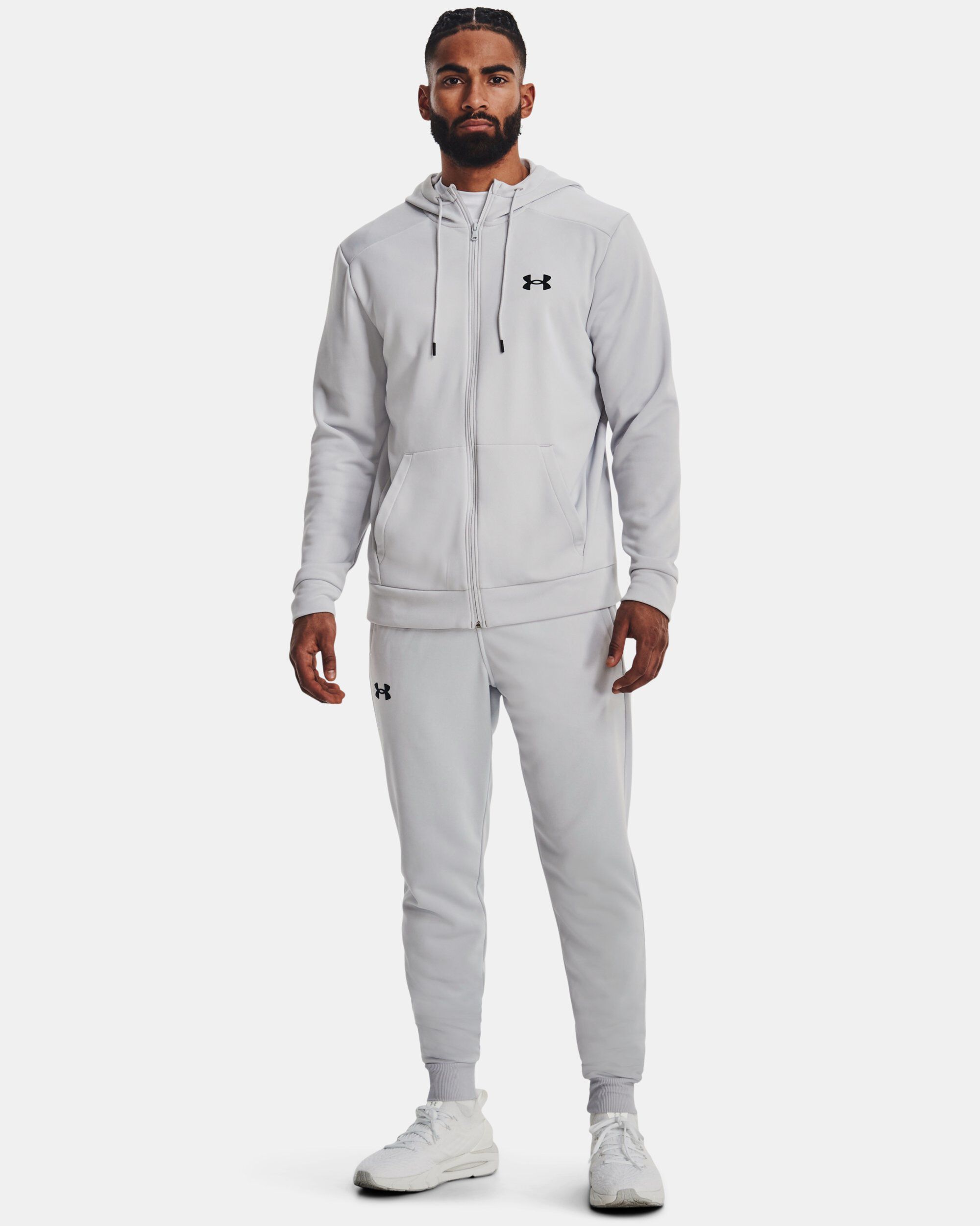 Buy UA Armour Fleece FZ Hoodie Grey in Dubai UAE Under Armour