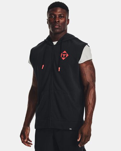 Men's Project Rock Heavyweight Terry Sleeveless Full-Zip Hoodie