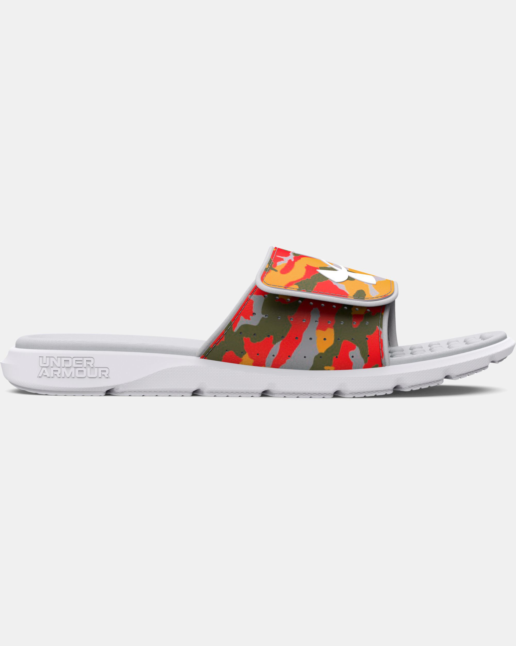 Orange under store armour slides