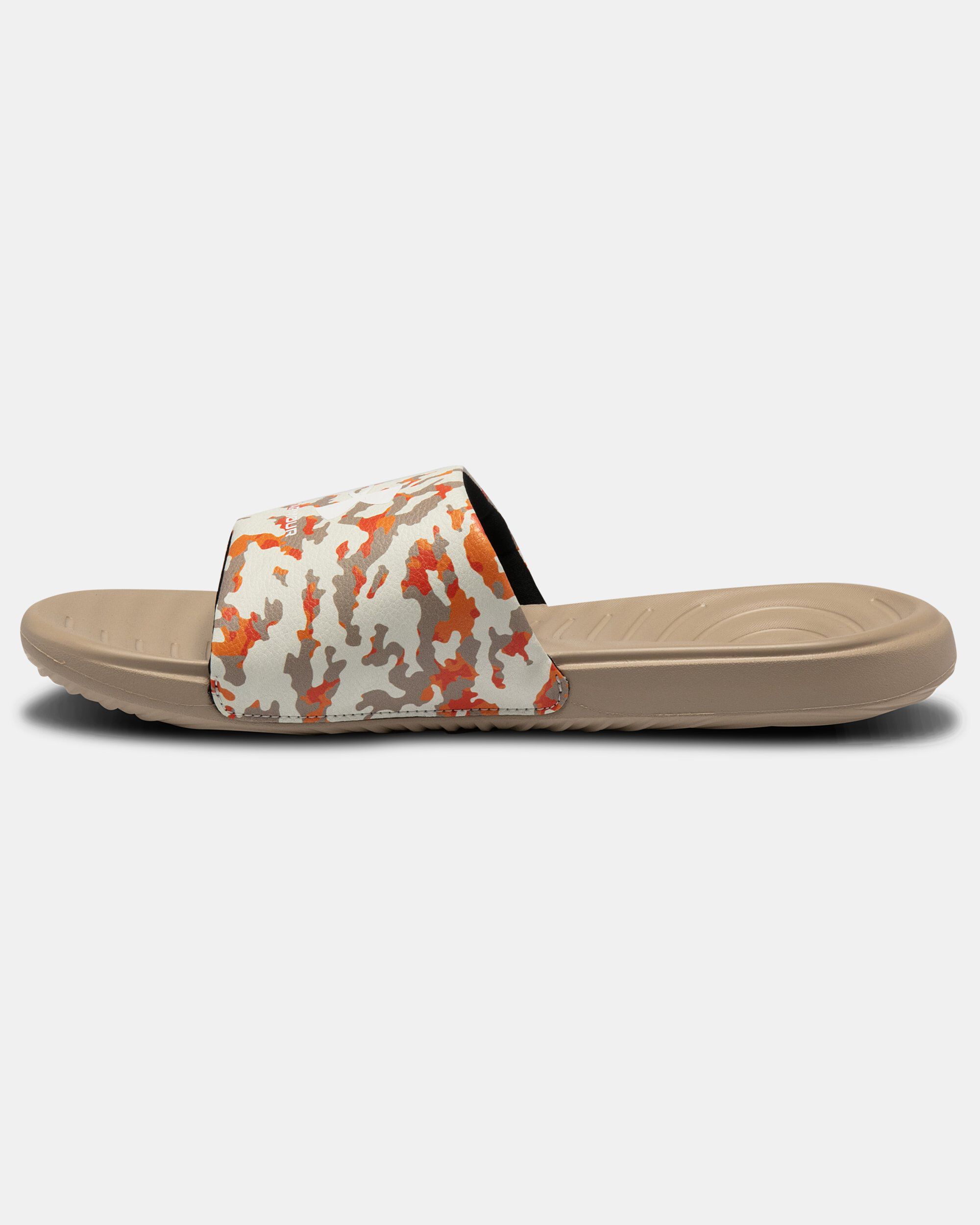 Camo under armour flip flops outlet