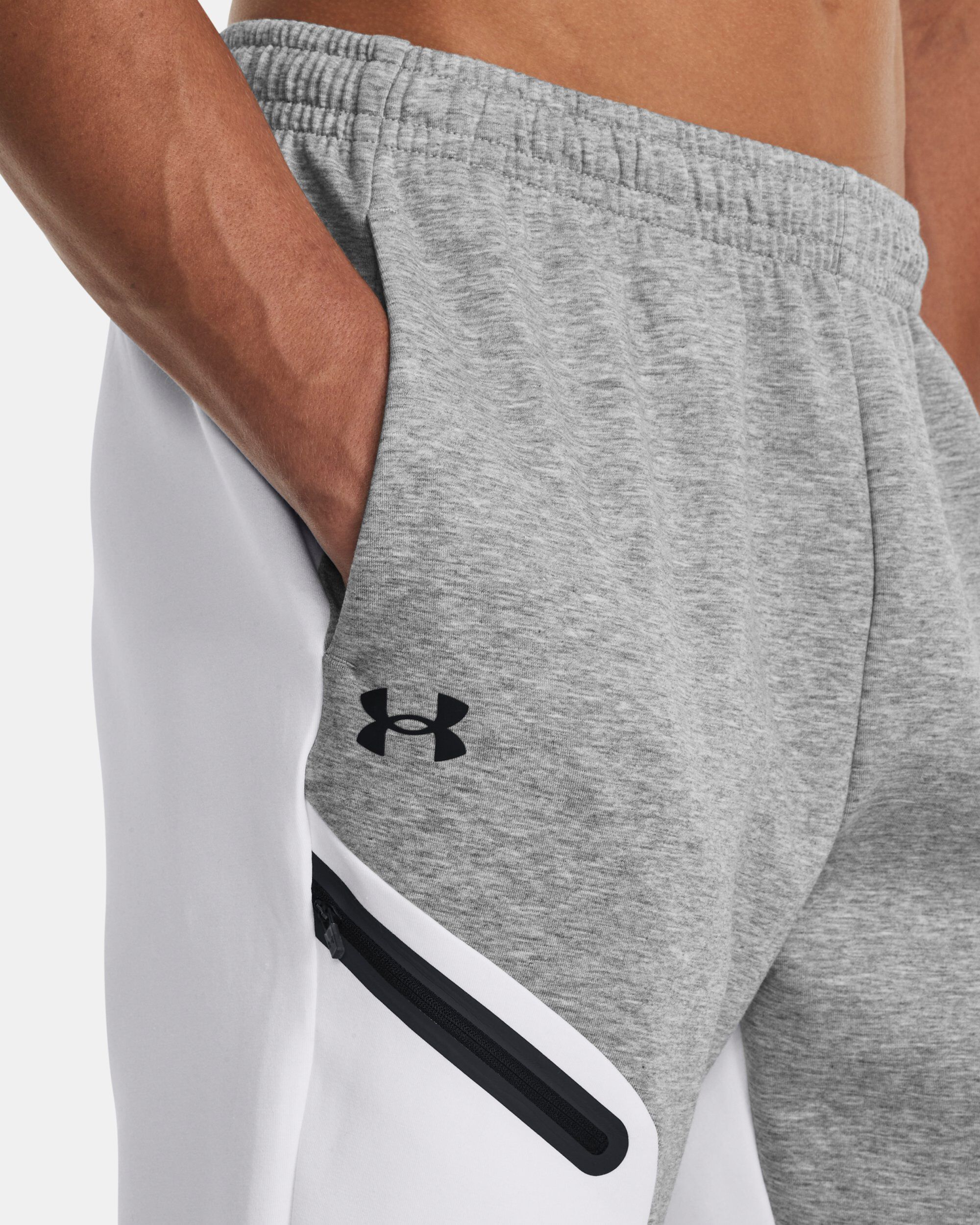 Under armour joggers mens grey hot sale