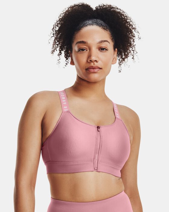 Women's UA Infinity High Zip Sports Bra image number 2