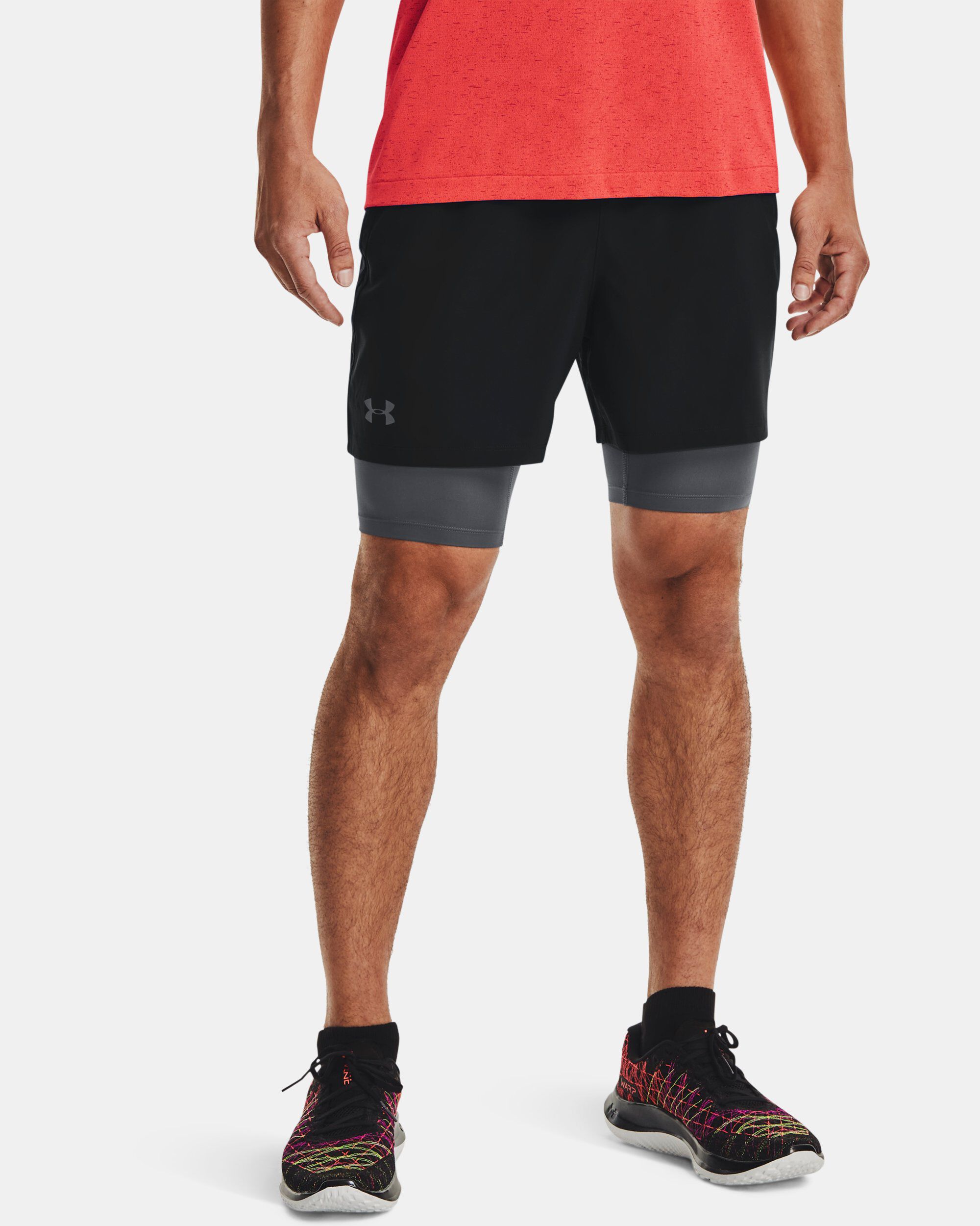 Under armour qualifier shorts 2 in 1 hot sale
