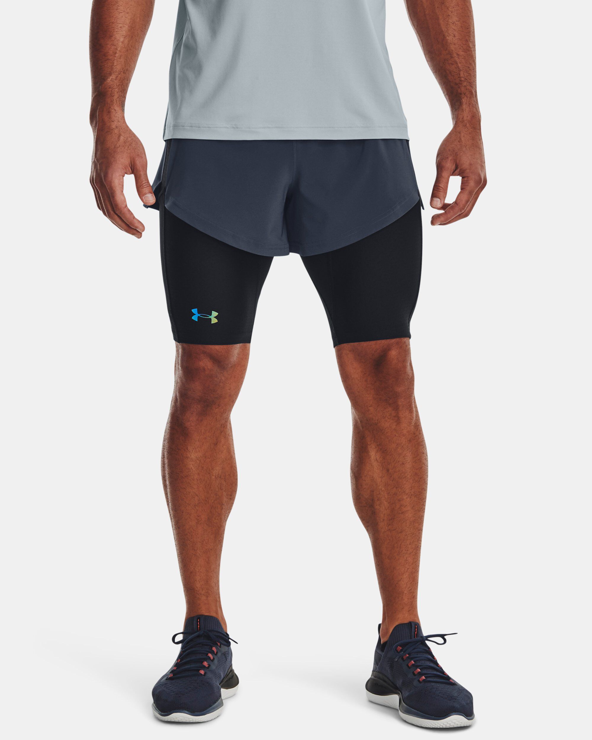 Under armour 2 best sale in 1 shorts