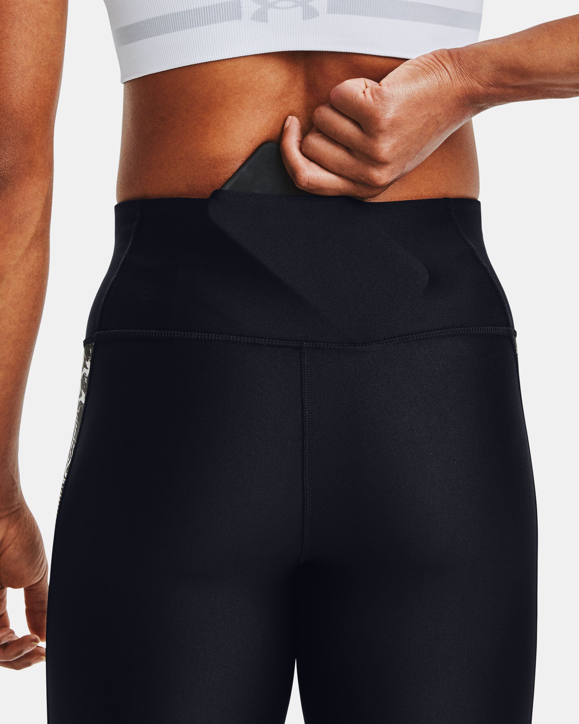 Under Armour Women s HeatGear Armour Printed 7 8 Leggings Black