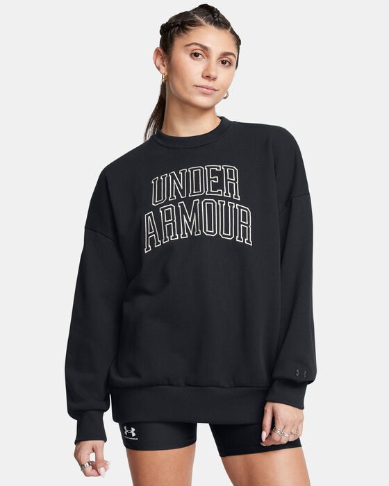 Women's UA Icon Heavyweight Terry Oversized Crew image number 0