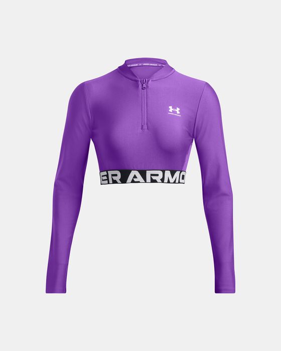 Women's HeatGear® Rib ¼ Zip Long Sleeve image number 0