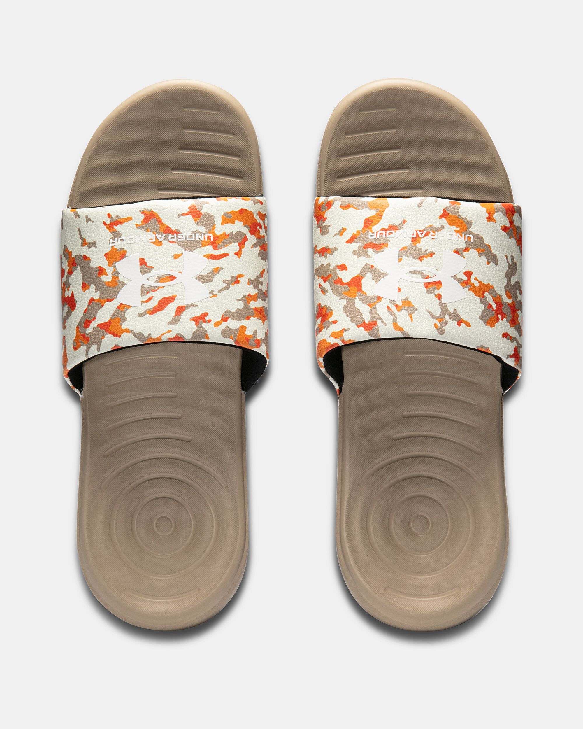 Mens under armour camo slides top