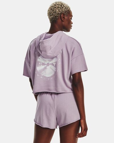 Women's Project Rock Rival Terry Short Sleeve Hoodie