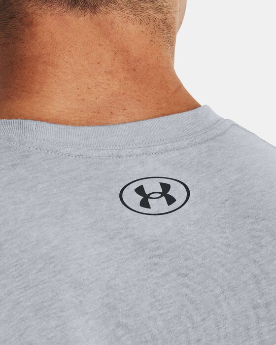 Men's UA Basketball Branded Wordmark Short Sleeve image number 3