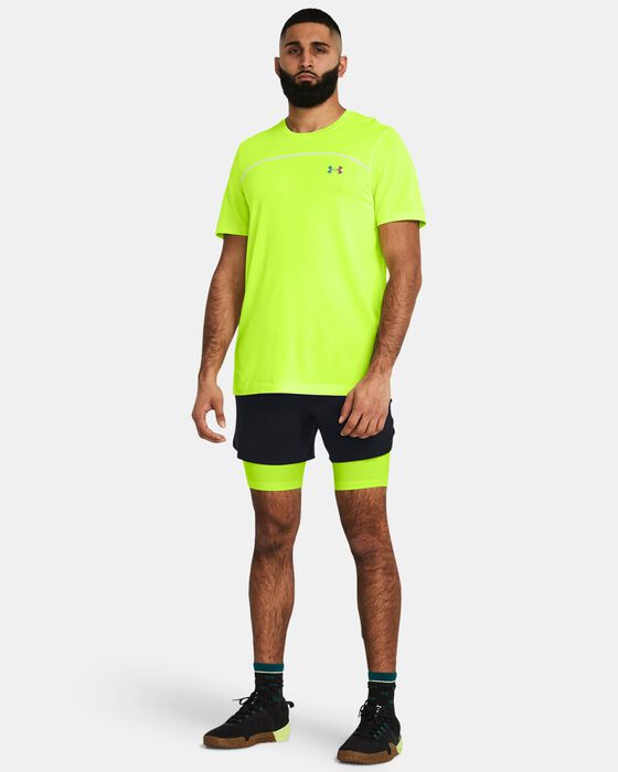 Men's UA Vanish Elite Seamless Wordmark Short Sleeve image number 2