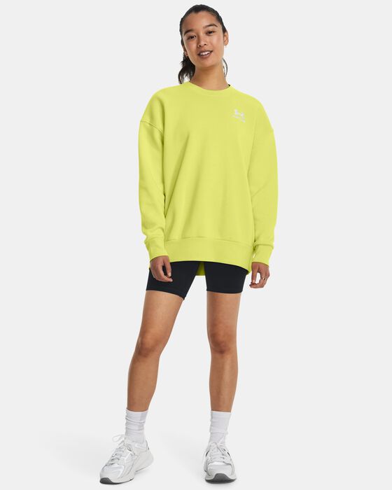 Women's UA Essential Fleece Oversized Crew image number 2