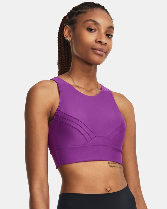 Women's UA Infinity Mid Pintuck Sports Bra image number 0