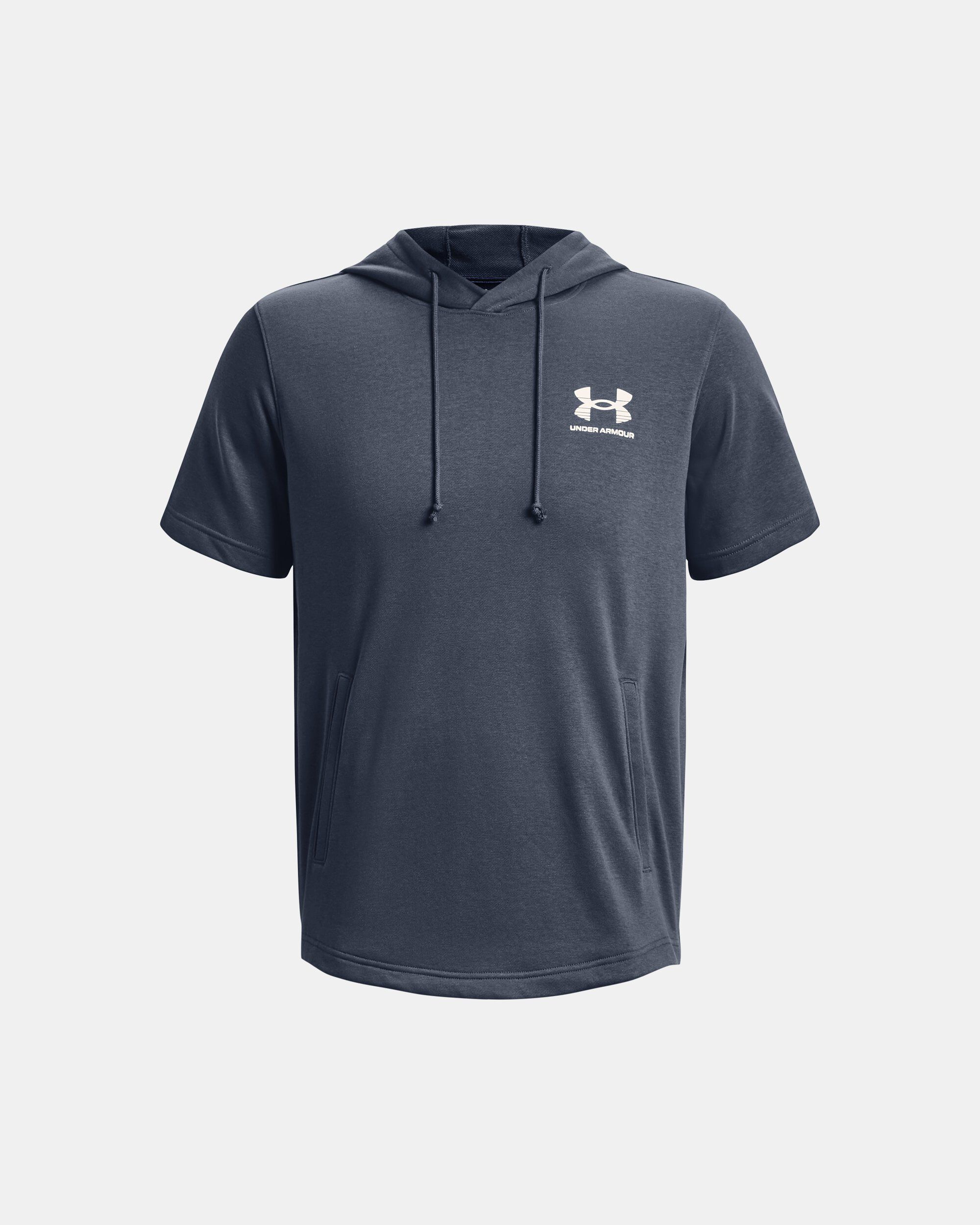Buy Men s UA Rival Terry Short Sleeve Hoodie Grey in Dubai UAE Under Armour