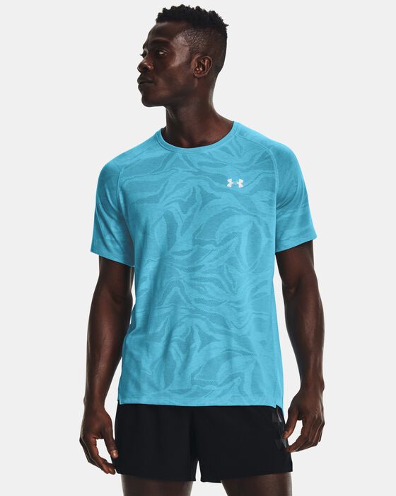 Buy Men's UA Streaker Jacquard T-Shirt Blue in Dubai, UAE Under