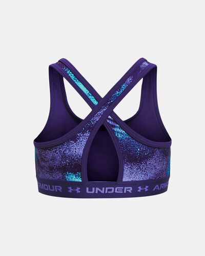 Girls' UA Crossback Printed Sports Bra
