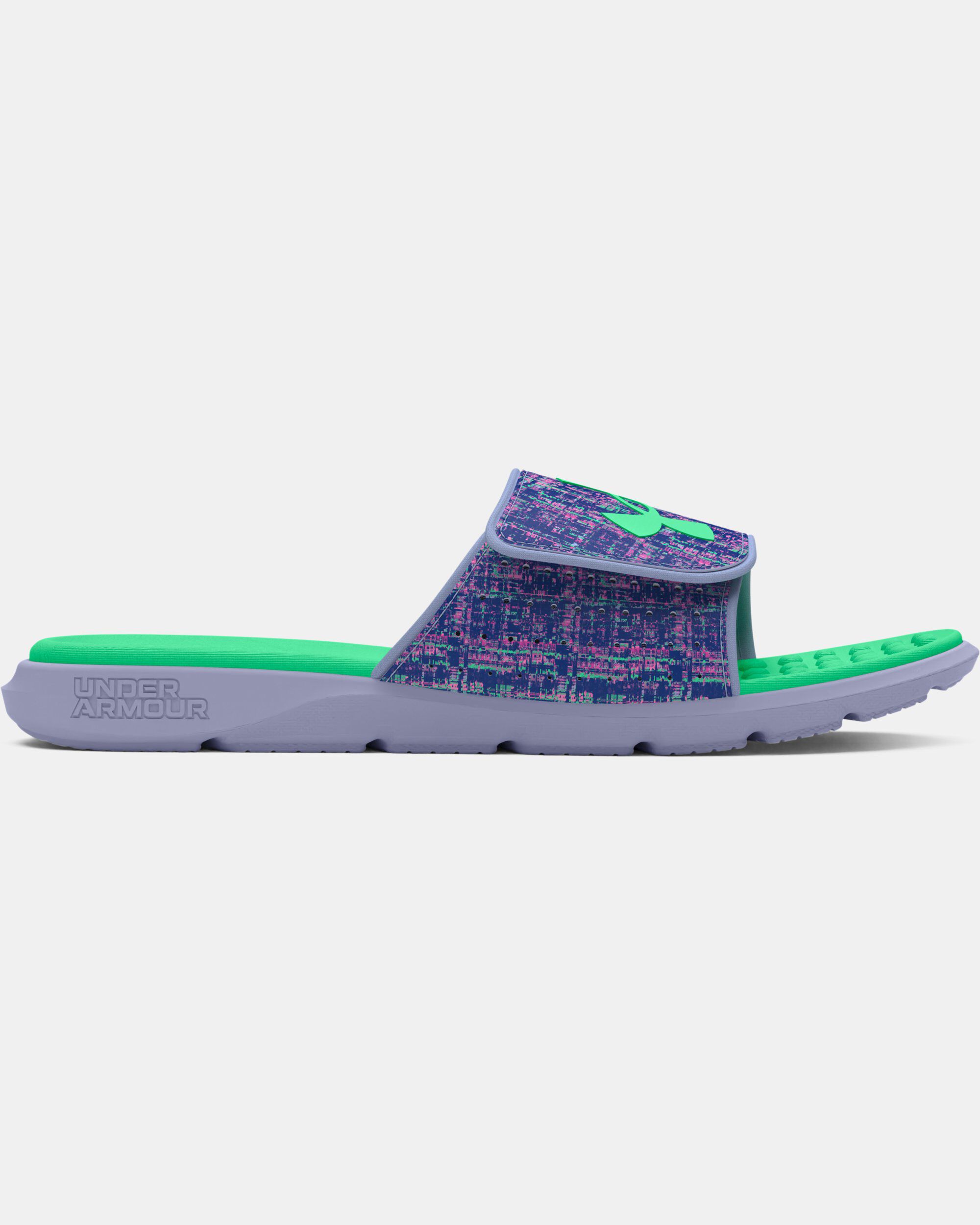 Purple under armour slides hot sale