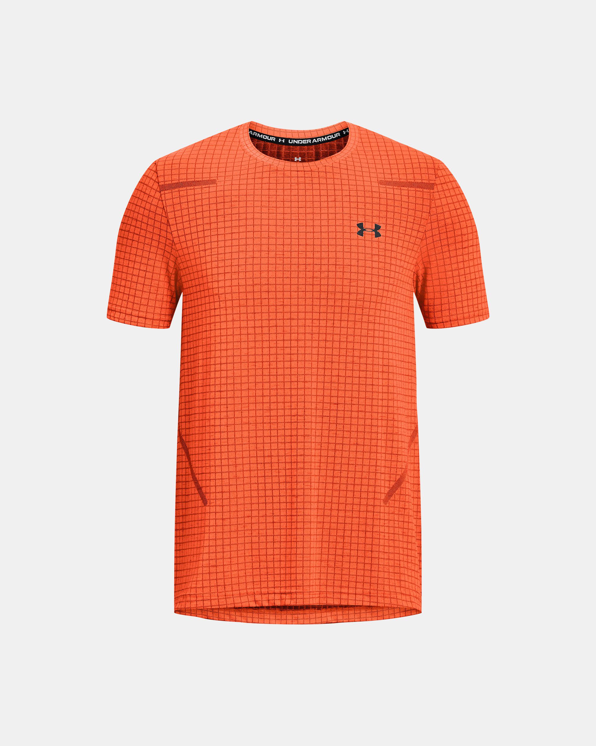 Under Armour Men s UA Seamless Grid Short Sleeve Orange in Dubai UAE