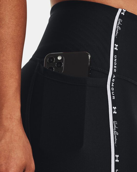 Under Armour Training Heat Gear side taped leggings in black