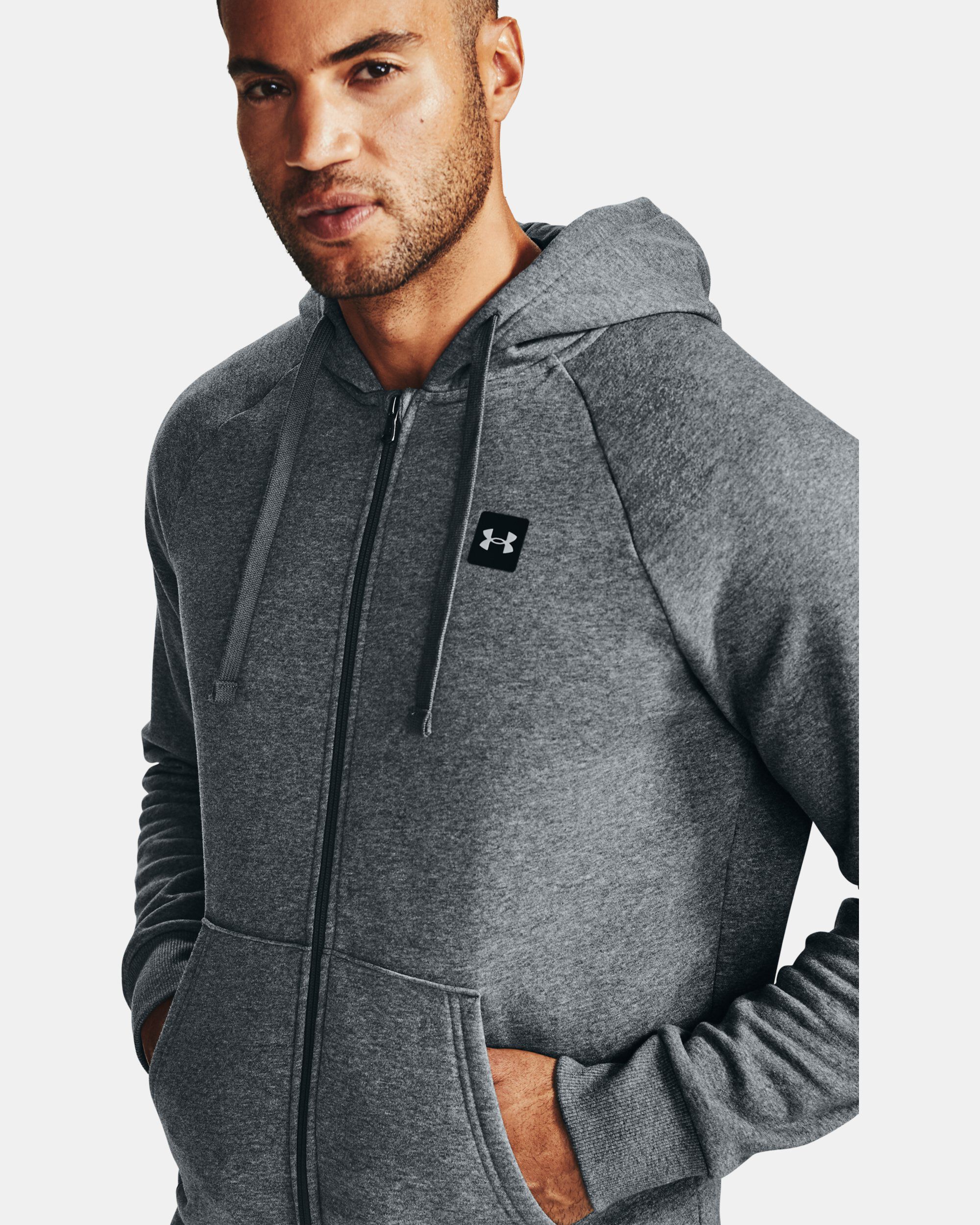 Buy Men s UA Rival Fleece Full Zip Hoodie Grey in Dubai UAE Under Armour