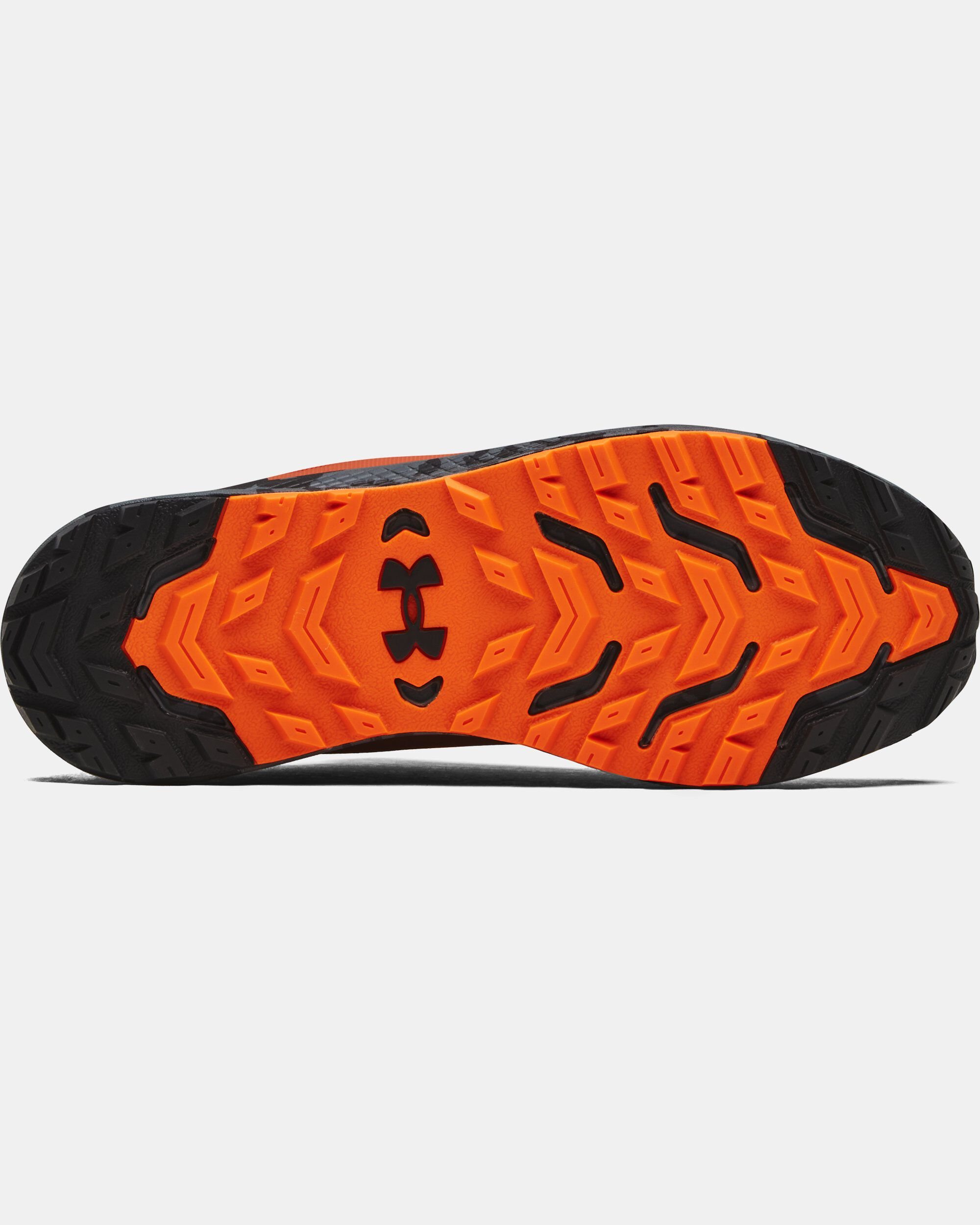 Orange and black hotsell under armour shoes