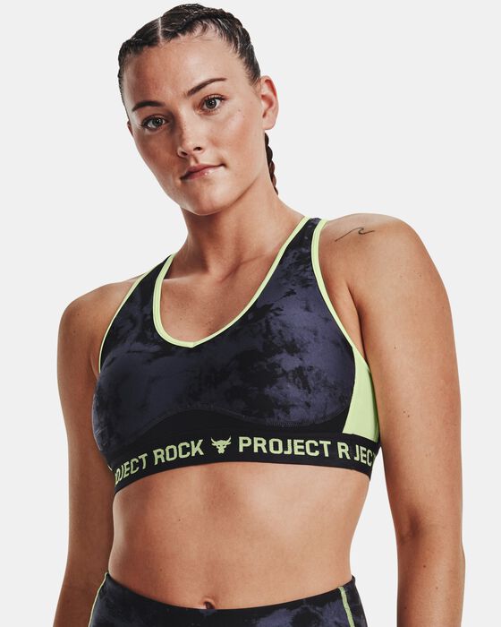 Women's Project Rock Crossback Printed Sports Bra image number 0