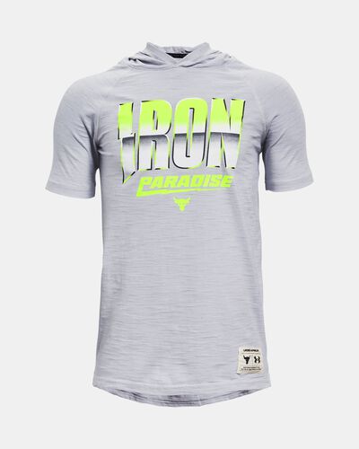 Boys' Project Rock Charged Cotton® Short Sleeve Hoodie