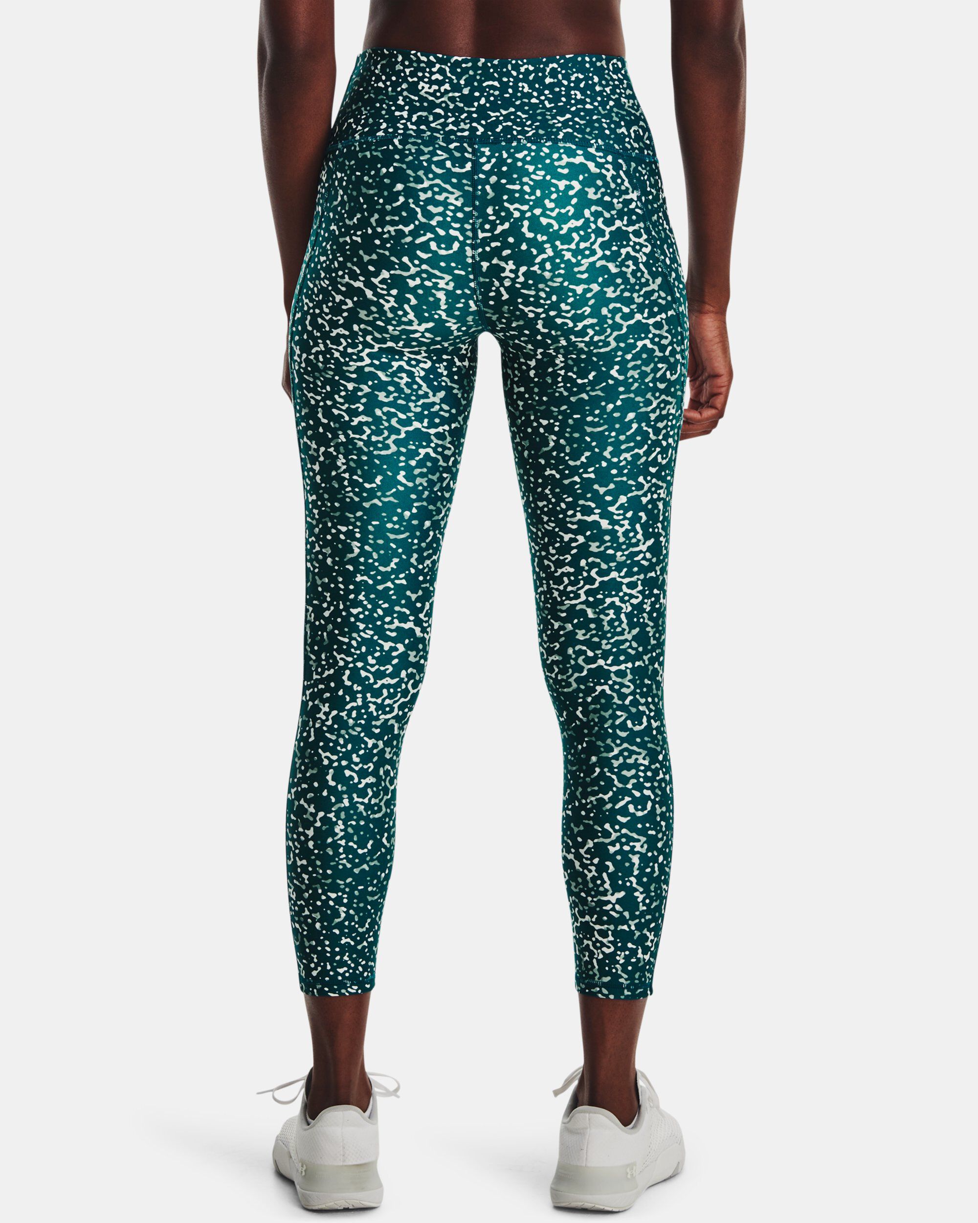 Buy Women s HeatGear Armour No Slip Waistband Printed Ankle Leggings Green in Dubai UAE Under Armour