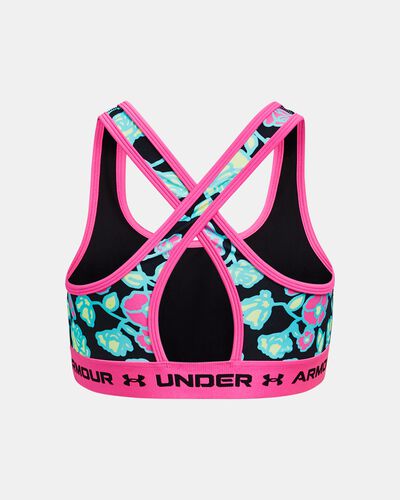 Girls' UA Crossback Printed Sports Bra