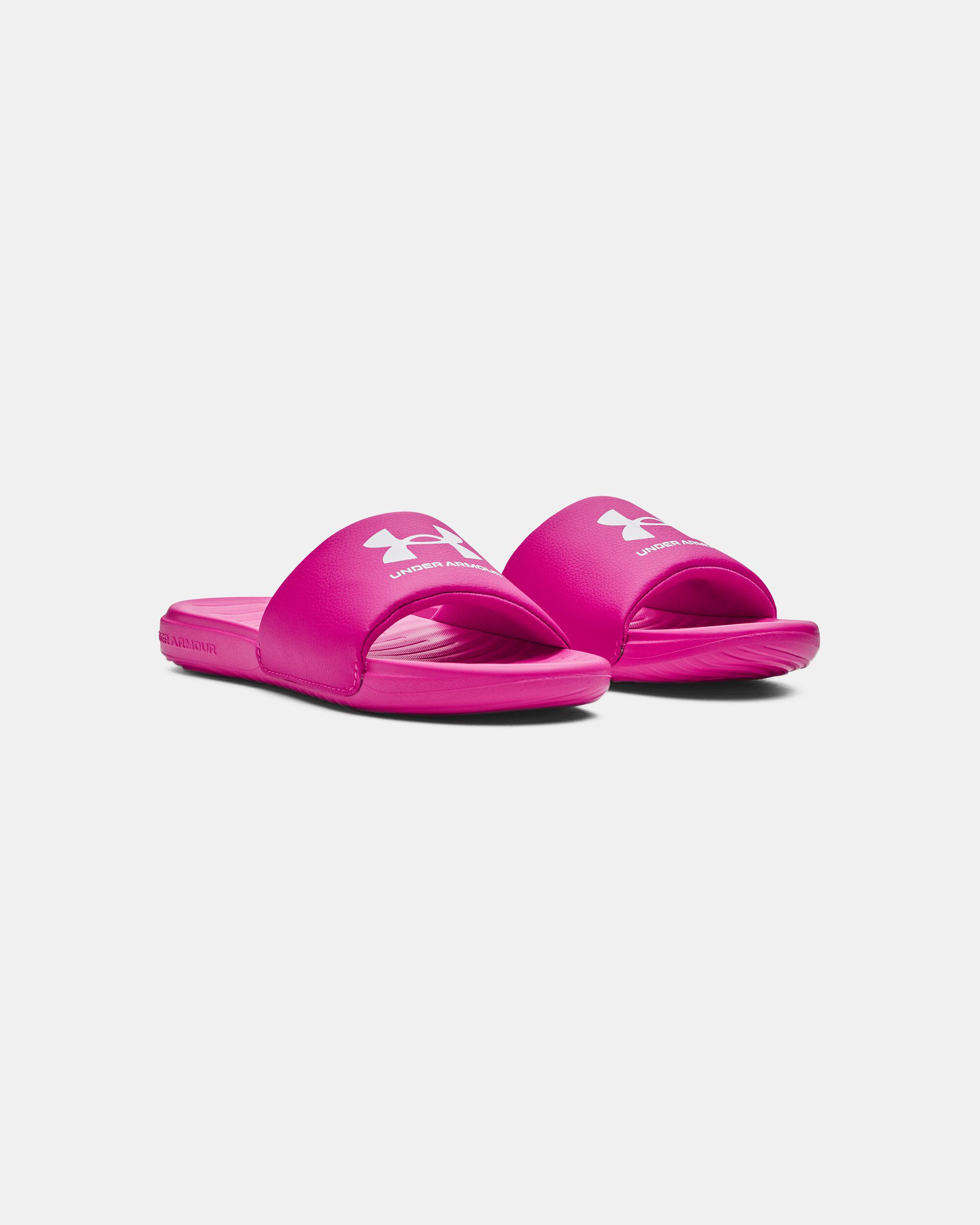 Girls under armour slides hotsell