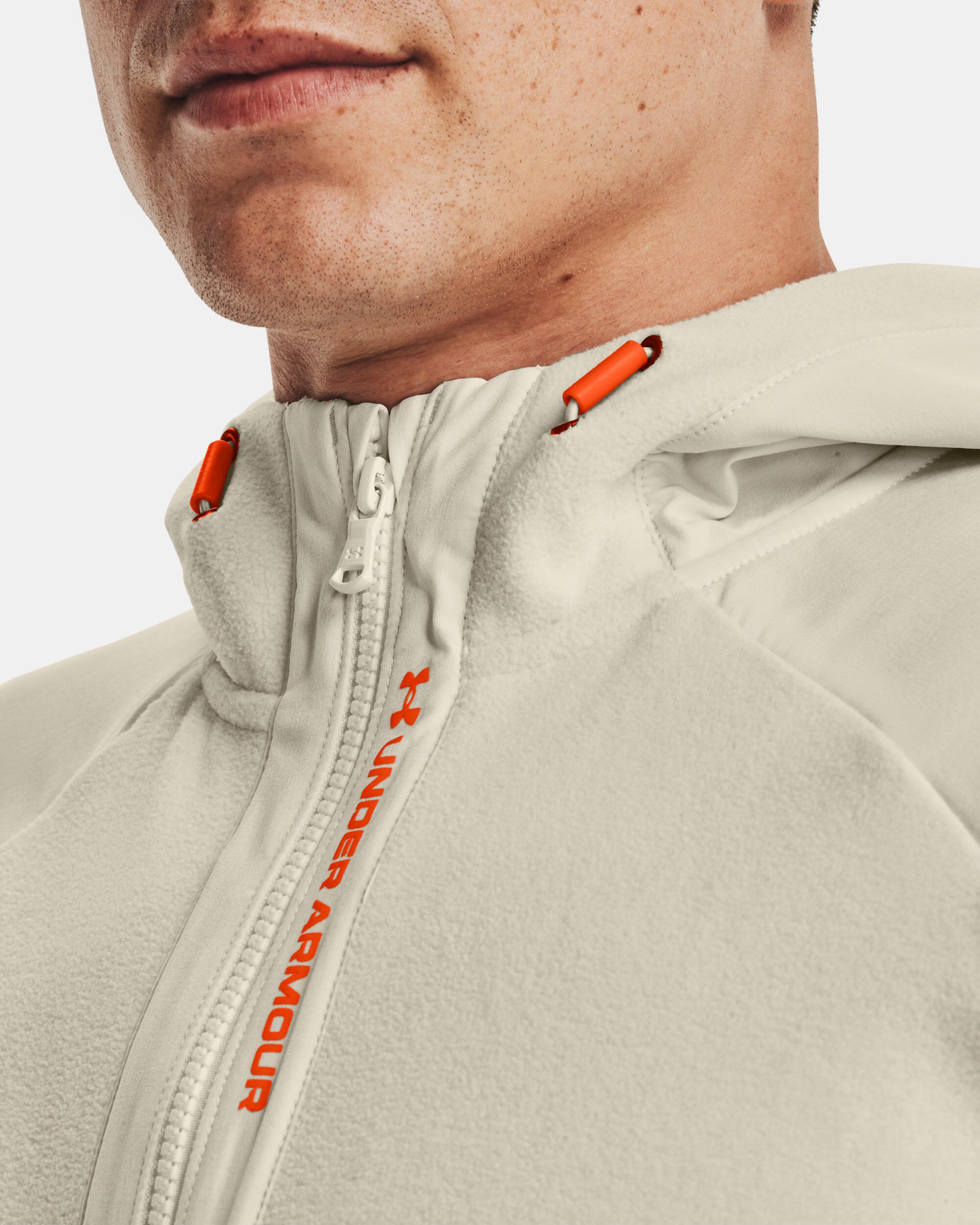 Under Armour Men s UA RUSH Fleece Full Zip Hoodie Beige in Dubai UAE