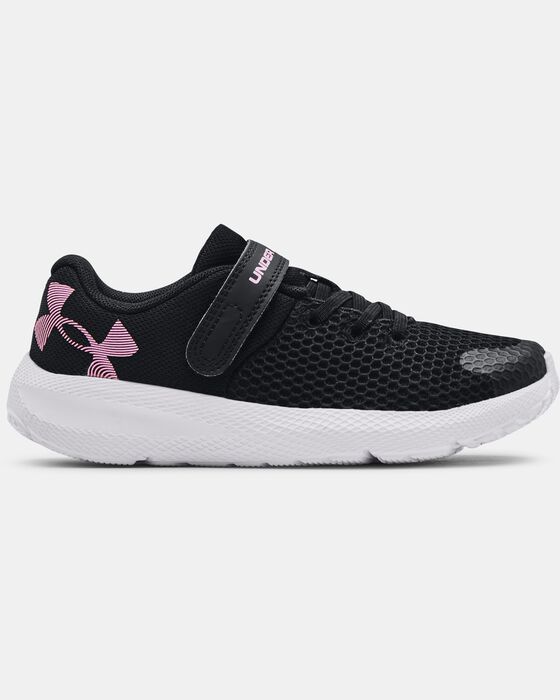 Girls' Pre-School UA Pursuit 2 AC Big Logo Running Shoes image number 0