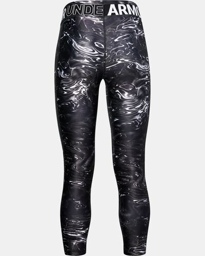 Girls' HeatGear® Armour Printed Crop