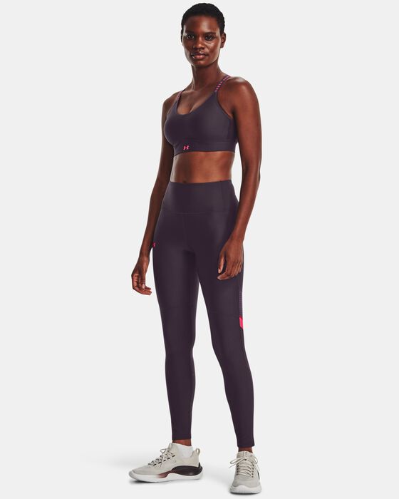 Under Armour Women's HeatGear® No-Slip Waistband Mesh Panel Leggings Purple  in Dubai, UAE