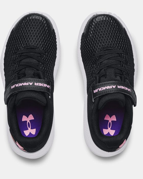 Girls' Pre-School UA Pursuit 2 AC Big Logo Running Shoes image number 2