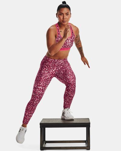 Women's HeatGear® Armour No-Slip Waistband Printed Ankle Leggings