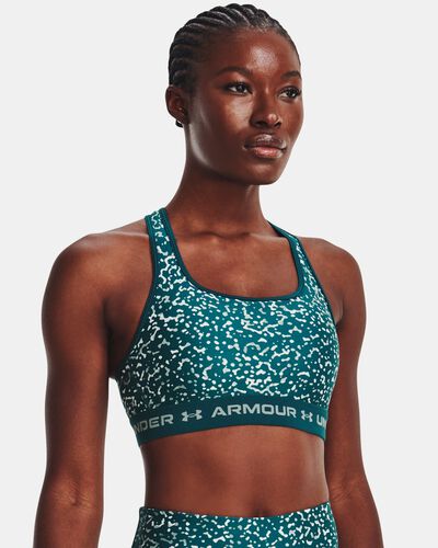 Women's Armour® Mid Crossback Printed Sports Bra