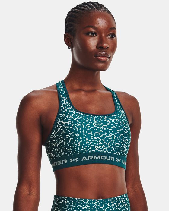 Women's Armour® Mid Crossback Printed Sports Bra image number 0