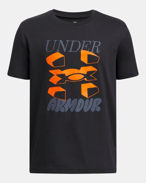 Boys' UA Split Big Logo Short Sleeve image number 0