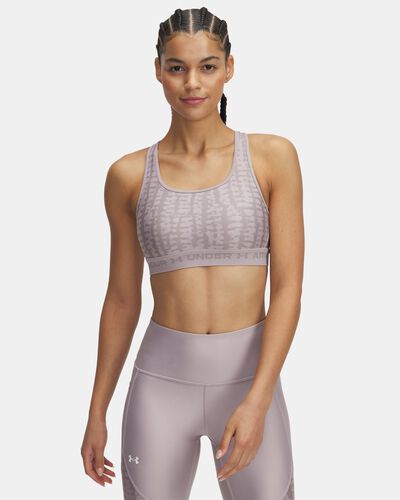 Women's Armour® Mid Crossback Printed Sports Bra