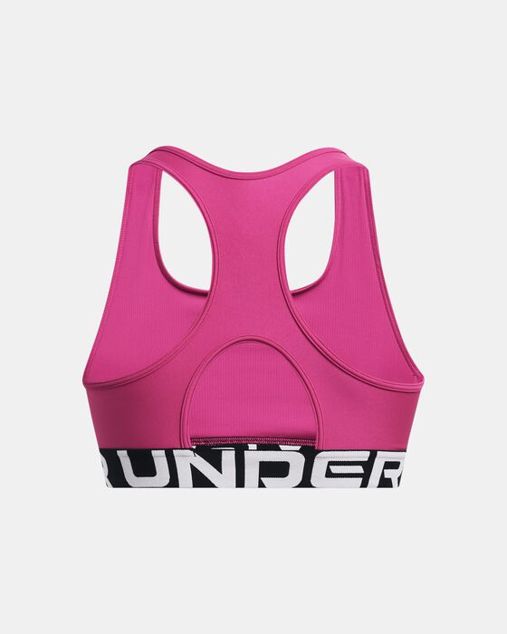 Women's HeatGear® Armour Mid Branded Sports Bra image number 10