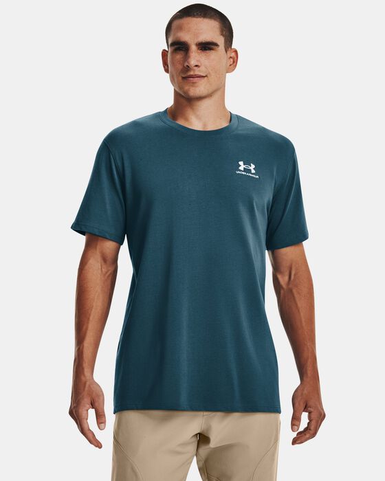 Men's UA Logo Embroidered Heavyweight Short Sleeve image number 0