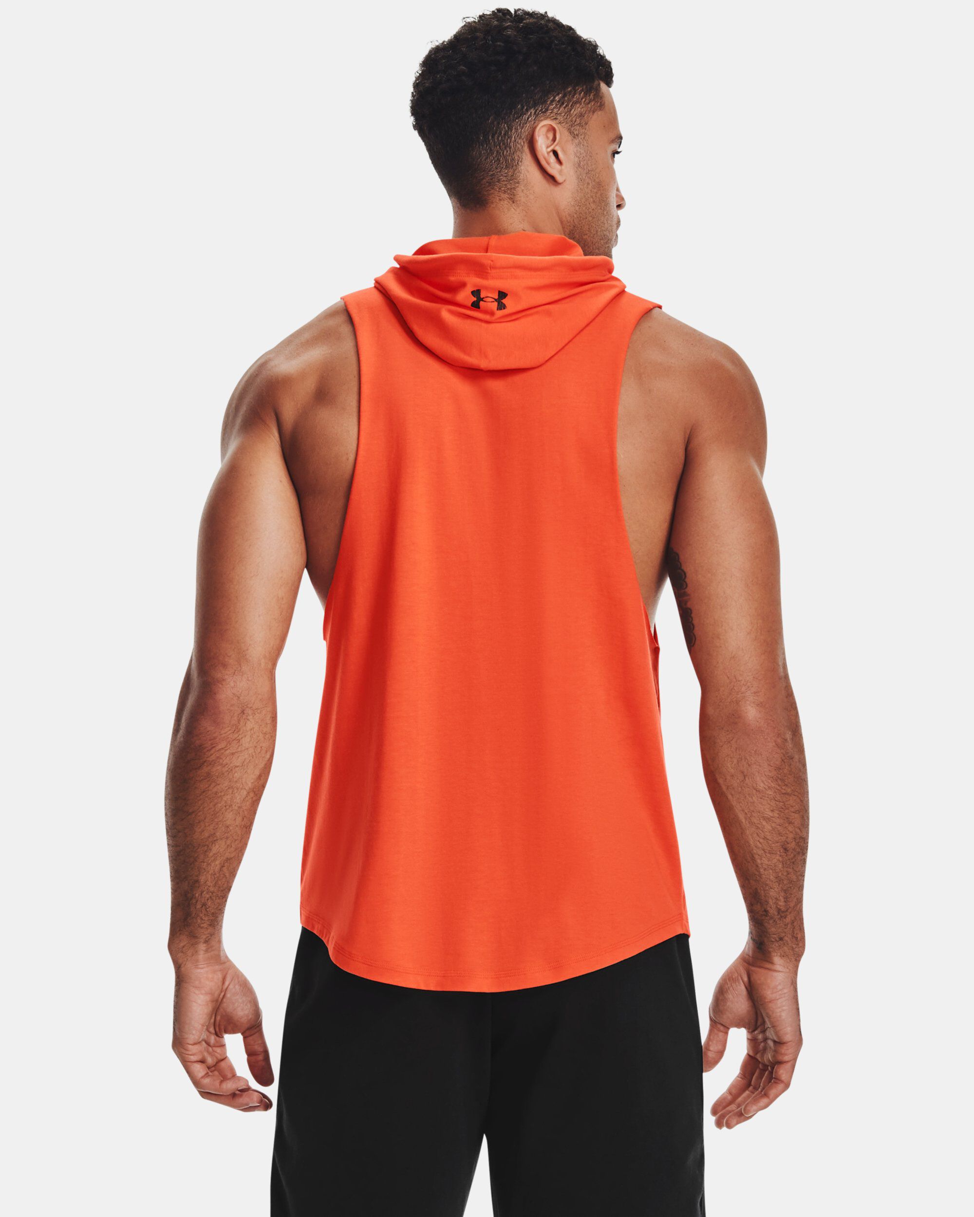 Orange sleeveless hoodie 2025
